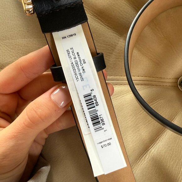 Cole Haan Women's Hinged Buckle Belt - Picture 4 of 5